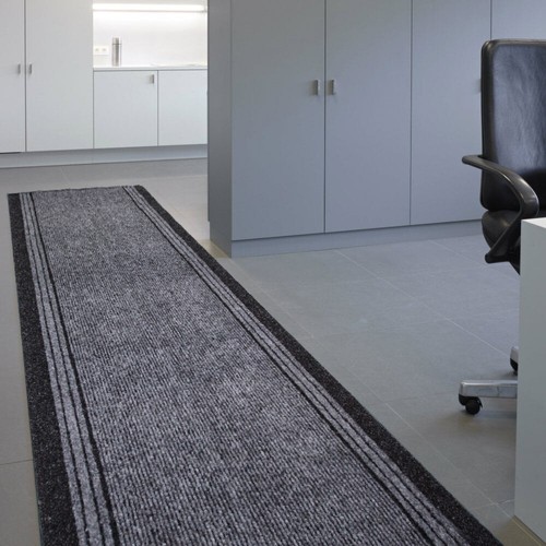 Long grey hall runner mat - grey, |