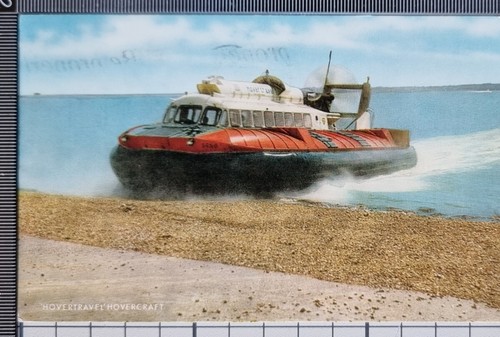 Postcard hovercraft landing - hovercraft,