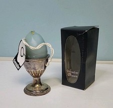 Vintage Silver Plated Egg Cup by Grenadier with Original Box, Label & Egg Candle