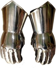 Armor Gauntlets Steel Gloves Armor Pair | Medieval Knight Costume| Warrior Metal