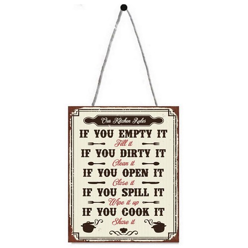 Vintage look metal plaque - look,