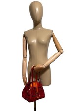 Vtg Christian Dior by John Galliano 2001 Red PVC Bag