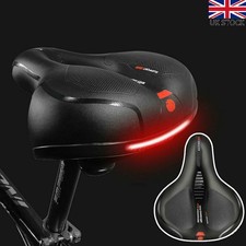 Extra Wide Comfy Cushioned Bike Seat Soft Padded Bicycle Gel Saddle Universal UK