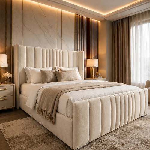 Ottoman bed frame winged panel - ottoman,