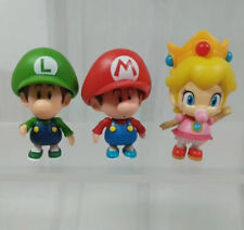 3pcs jakks Super Mario Nintendo 2.5inch BABY PEACH BABY LUIGI Baby Mario figure