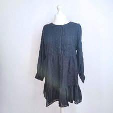 NEW M&S Smock Dress Black 16