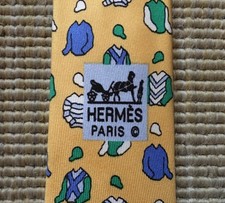 Hermès 100% silk tie jockey