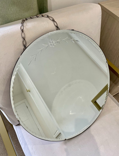 Art deco round frameless - round,