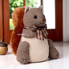 Plush Squirrel Doorstop With
