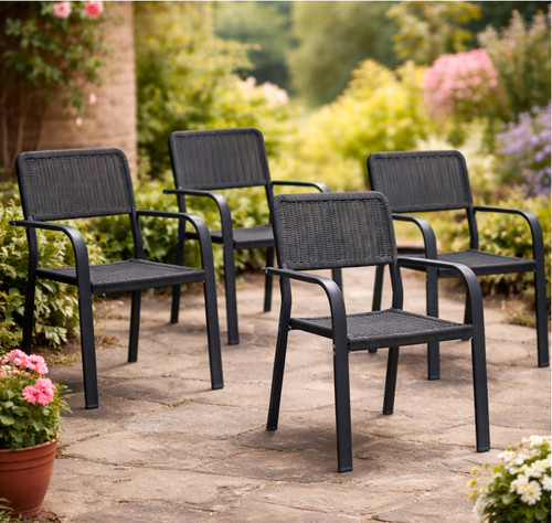 Metal garden dining chairs - dining,