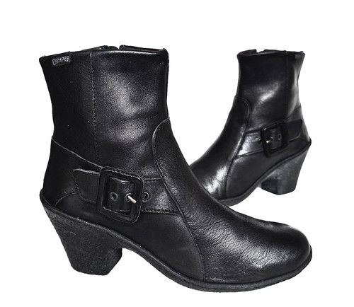 Ladies camper black leather - ladies,