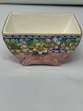 Vintage Maling Floral Dish Square Footed Clematis Lustre Ware