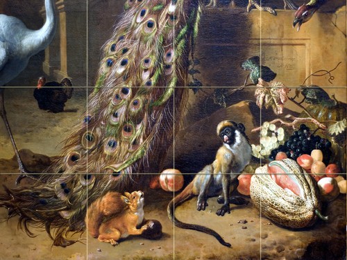 Art animals ceramic mural - art,
