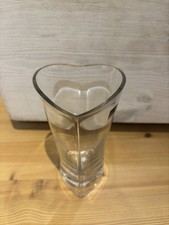 PARLANE SMALL CLEAR GLASS VASE HEART SHAPED NEW WITH BOX WEDDING VALENTINES