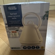 Cream Fast Boil Pyramid Kettle 1.7L Kitchen Appliance 3000W New