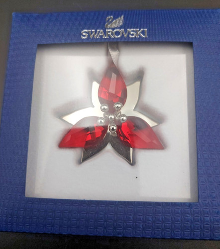 Swarovski poinsettia silver - poinsettia,