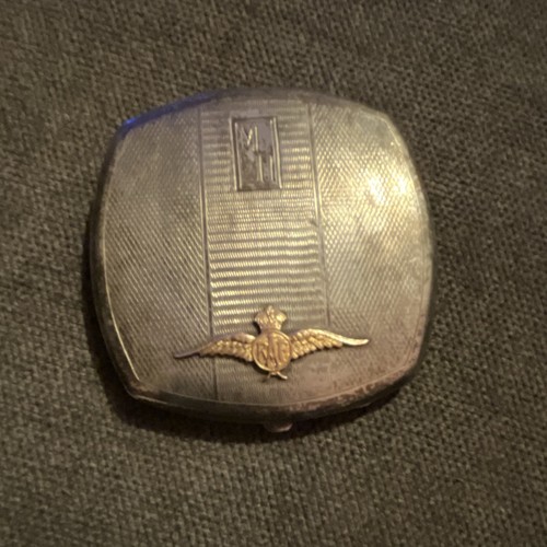 Ww2 raf silver powder compact - powder,