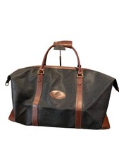 Mulberry Vintage Navy Scotchgrain Leather Zip Medium Holdall Weekend Carry Bag