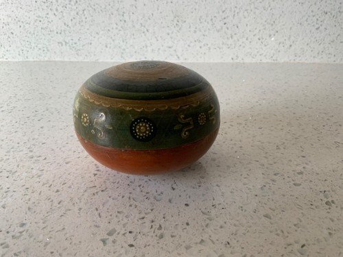 Antique hand carved box - , small