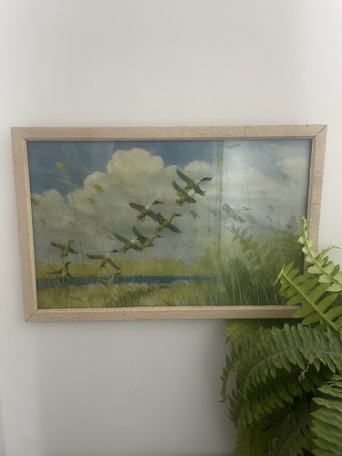 Mid century landscape geese - century,