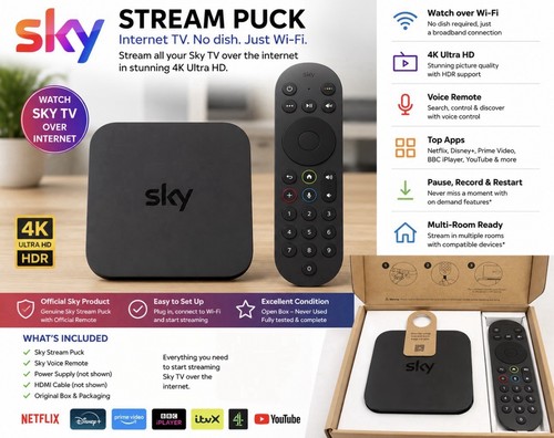 Sky stream puck uhd tv - stream,