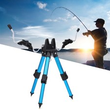 Foldable Multipurpose Fishing Rod Bracket Tripod Beach Long Range Aluminum A HOT