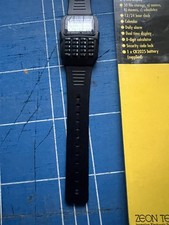 Vintage ZEON TECH 50 Files DATA BANK Memory Retro CALCULATOR WATCH 
