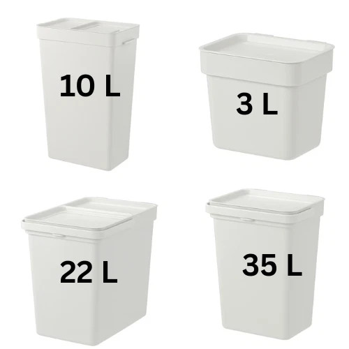 Ikea hållbar bin with lid - bin,