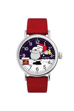 Timex x Snoopy Santa 40mm Leather Strap Watch TW2W44400