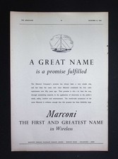 Original 1950 Advert Marconi