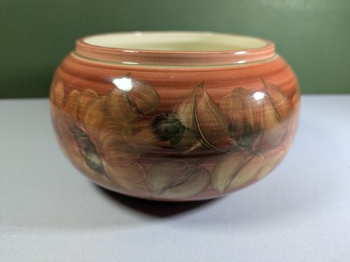 Jersey pottery floral bowl - jersey,