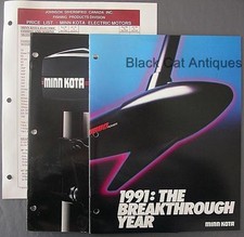 Lot of 2 1991 Minn Kota Marine Electric Fishing Motors Brochures w/Price List