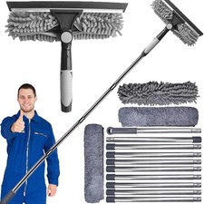 4.5M Telescopic Squeegee Cleaner Window Glass Cleaning Kit Extendable Pole Tool