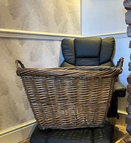 Large wicker log basket - wicker,