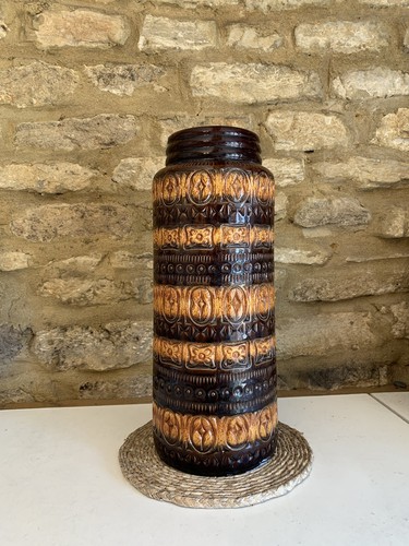 West german pottery vase - pottery,