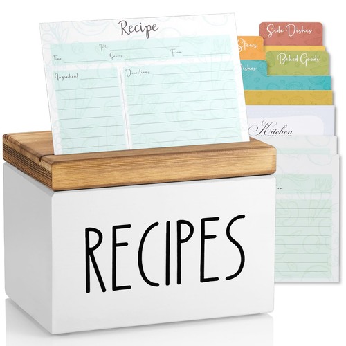 Bwodyay recipe box wood card - bwodyay,