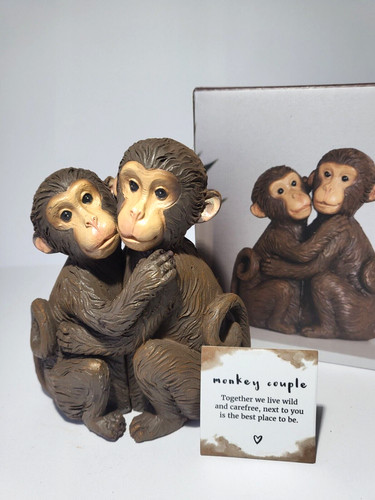 Monkey couple figures romantic - monkey,
