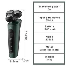 Mens Electric Shaver Razor Wet Dry Rechargeable Rotary Cordless USB Charging