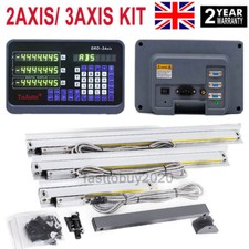 DRO 2/3 Axis Digital Readout 5um Linear Glass Scales full Kit for Mill Lathe UK