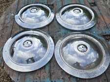 TRIUMPH ROADSTER Tr1 Genuine Original CHROME HUB CAPS X 4 1947 Extremely Rare