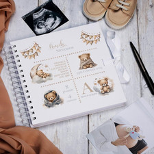 Personalised Baby Scrapbook Photo album With Cute Teddy Icons