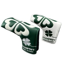 Premium PU Black/White Lucky Golf Putter Headcover Blade Club Head Cover Protect