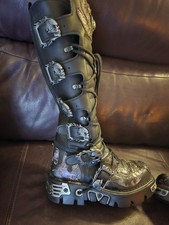 New Rock Metallic Knee High