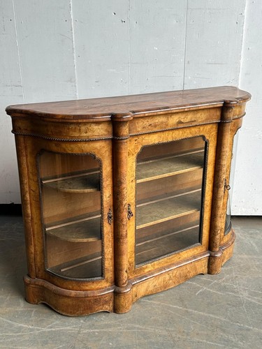 Victorian figured walnut and - a,