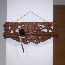 Vintage Wooden Pipe Rack Stand