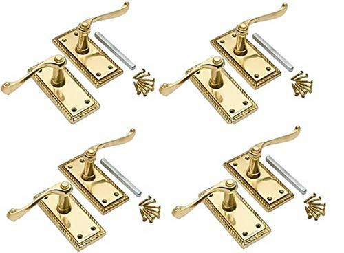 Brass door handles georgian - door,