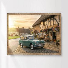 HILLMAN HUSKY CAR POSTER 1960s