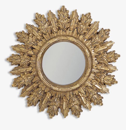 Gold antiqued round port - round, hole