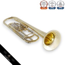 Behning & Sons Bb Key Rotary Bass Trumpet w/ Semi-Hard Case Yellow Brass Lacquer