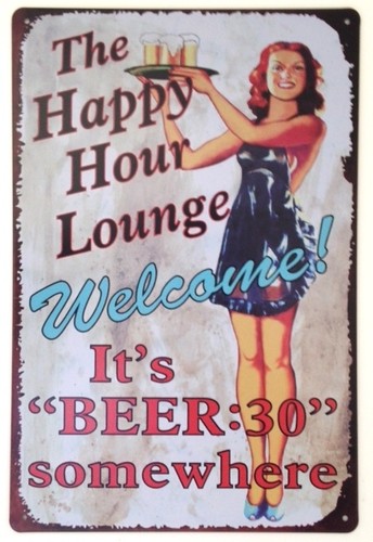 Metal wall sign tin - metal,